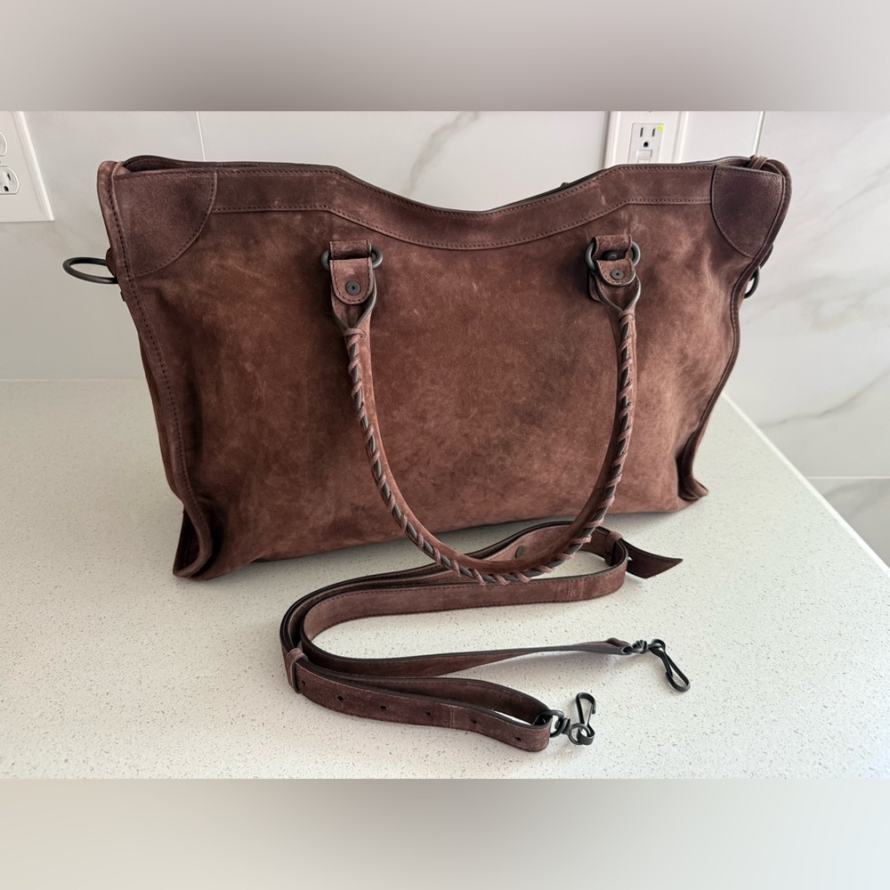 Balenciaga Le City Brown Suede Bag Large SOLD OUT - Picture 3 of 12